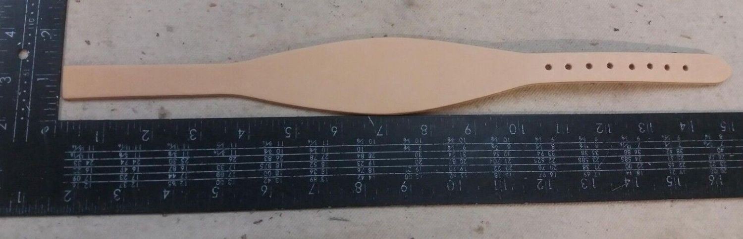 Greyhound / Whippet Dog Collar Blanks - Wide - Nat Veg Tan - 4 Sizes (X-Large, 10)
